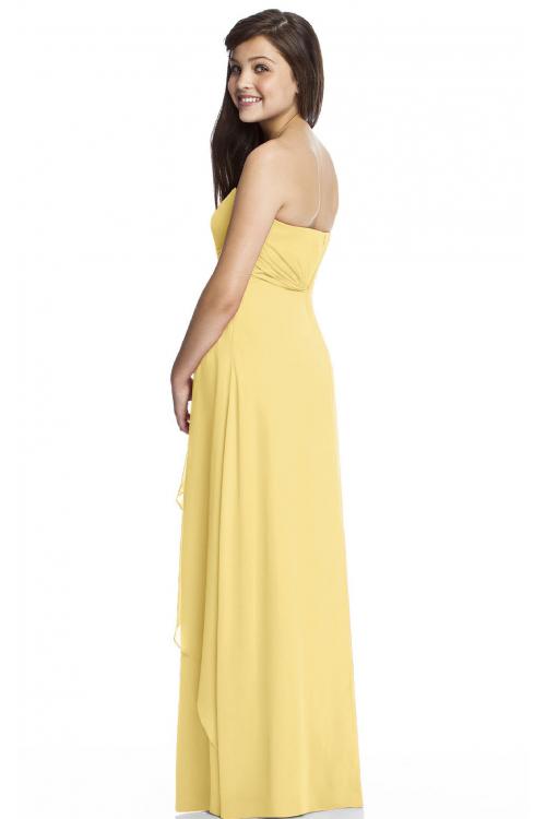 Strapless Zipper A-line Sleeveless Natural Bridesmaid Dresses