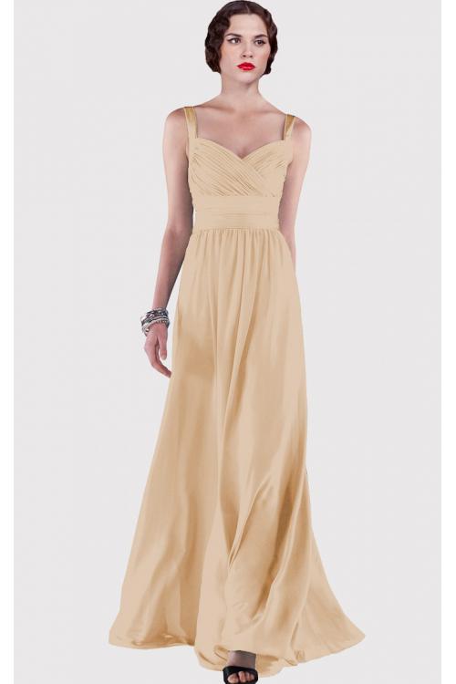 A-line Sleeveless Floor-length Sweetheart Chiffon Bridesmaid Dresses