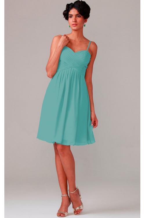 A-line Knee-length Chiffon Zipper Sleeveless Bridesmaid Dresses