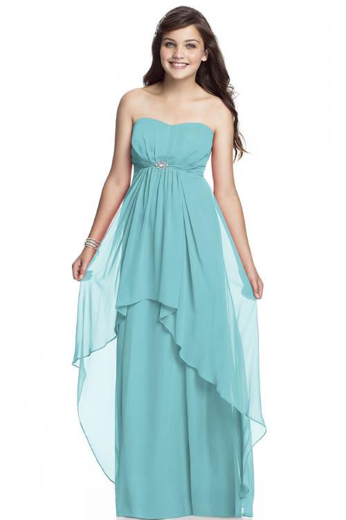 Strapless Zipper A-line Sleeveless Natural Bridesmaid Dresses