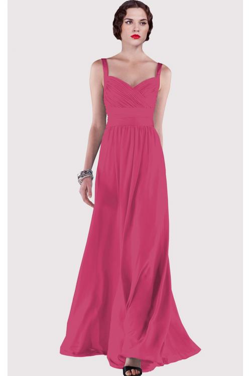 A-line Sleeveless Floor-length Sweetheart Chiffon Bridesmaid Dresses