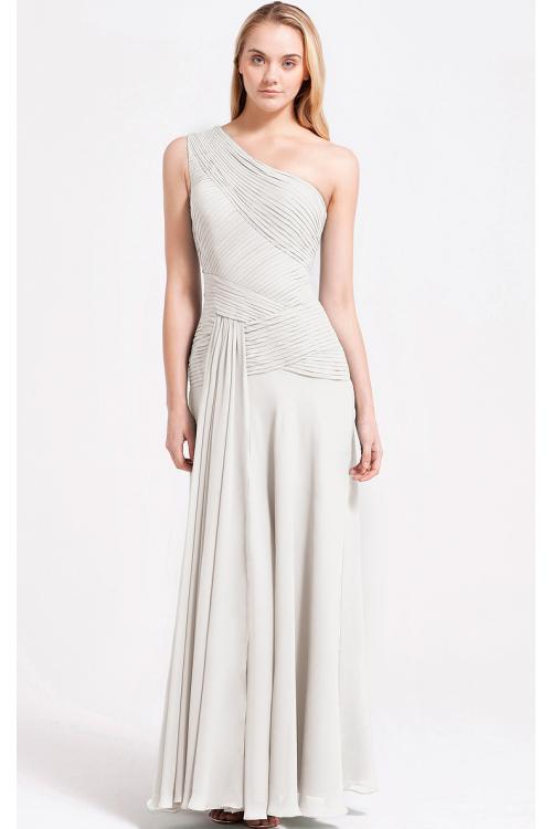 Zipper A-line Sleeveless Floor-length One Shoulder Bridesmaid Dresses