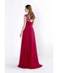 Chic Sleeveless V Neck A-line Long Chiffon Prom Dress 