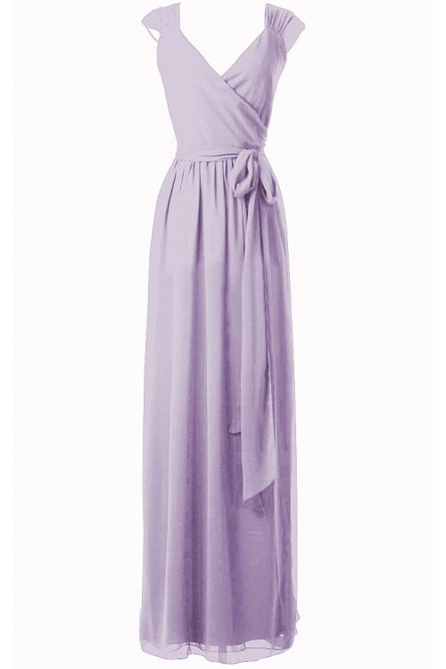 A-line Natural Chiffon Floor-length Rustic Bridesmaid Dresses