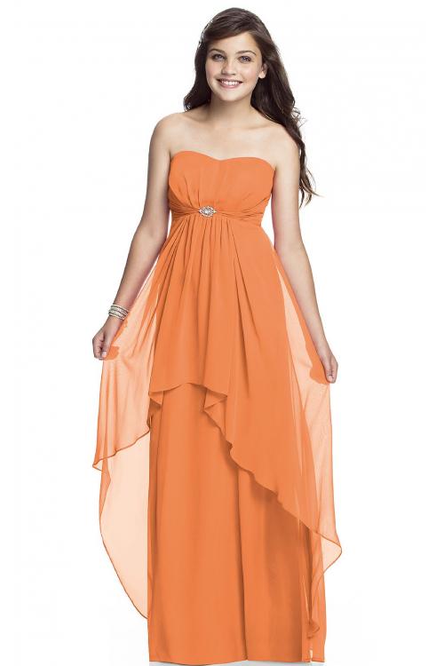 Strapless Zipper A-line Sleeveless Natural Bridesmaid Dresses