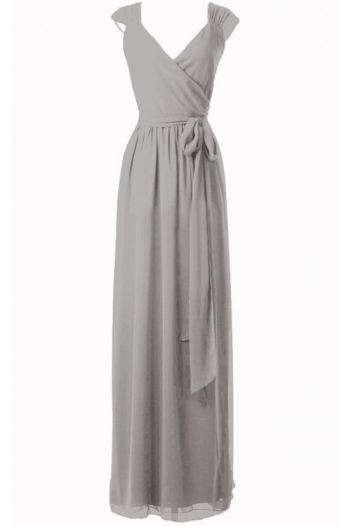 A-line Natural Chiffon Floor-length Rustic Bridesmaid Dresses