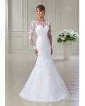 Deliacate Long Sleeve Lace Trumpet Wedding Dress 
