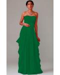 Zipper Chiffon Floor-length Strapless A-line Bridesmaid Dresses