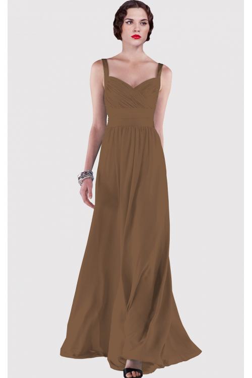 A-line Sleeveless Floor-length Sweetheart Chiffon Bridesmaid Dresses