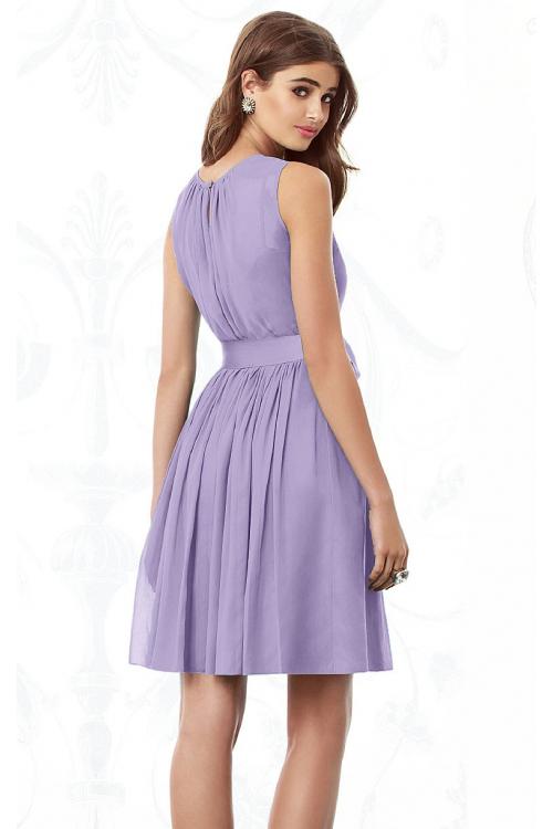 Sleeveless Jewel Knee-length None Chiffon Bridesmaid Dresses