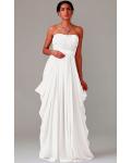 Zipper Chiffon Floor-length Strapless A-line Bridesmaid Dresses