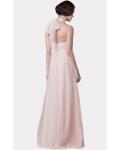 A-line Floor-length Sleeveless Tulle Halter Bridesmaid Dresses