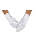White Short Strentch Satin Dresss Up Gloves For Girls 2BL