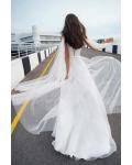  A-line Shoulder Straps Sweetheart Pearl Detailing Split Floor-length Long Wedding Dresses