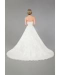  A-line Strapless Sequins Sweep/Brush Train Wedding Dresses