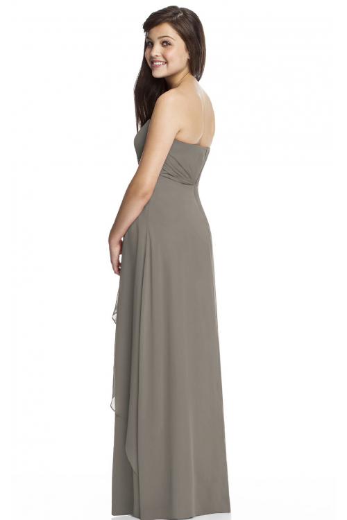 Strapless Zipper A-line Sleeveless Natural Bridesmaid Dresses