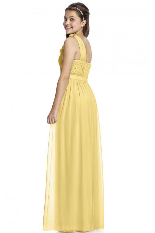 One Shoulder A-line Natural Chiffon Zipper Bridesmaid Dresses