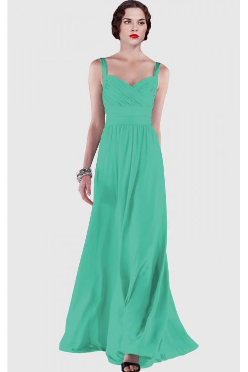 A-line Sleeveless Floor-length Sweetheart Chiffon Bridesmaid Dresses