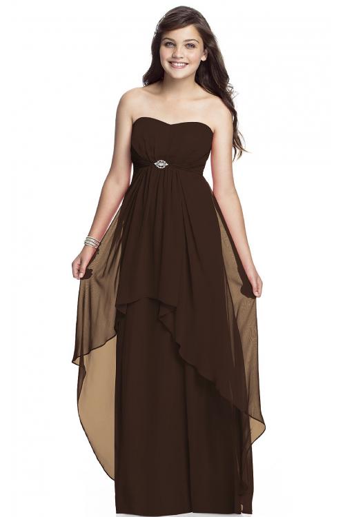 Strapless Zipper A-line Sleeveless Natural Bridesmaid Dresses