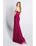 Off Shoulder Split Long Lace Tulle Prom Dress