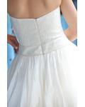 Strapless Lace overlay Bodice Ball Gown Taffeta Wedding Dress 