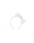 Pearl Flower White Child Hair Accessories With Embroidery