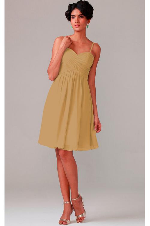 A-line Knee-length Chiffon Zipper Sleeveless Bridesmaid Dresses