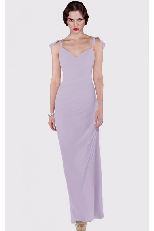 Zipper Sheath Cap Sleeves Floor-length Dropped Bridesmaid Dresses