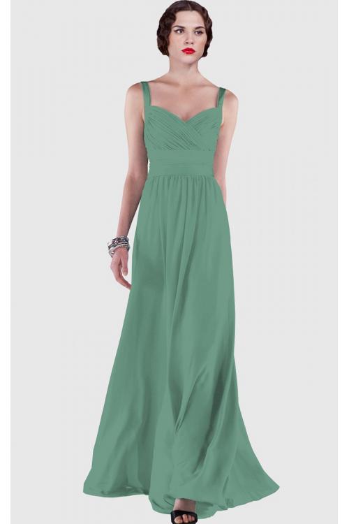 A-line Sleeveless Floor-length Sweetheart Chiffon Bridesmaid Dresses