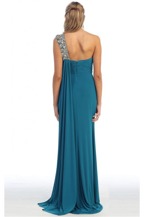 Sexy One Shoulder Zipper Chiffon A-line Sleeveless Prom Dress