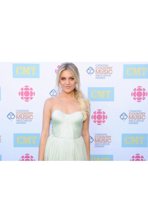 Kelsea Ballerini Country Music Awards Long Split Sage Chiffon Prom Dress 