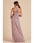 Simple A-line Halter Neckline Sleeveless Floor-length Long Chiffon Bridesmaid Dresses