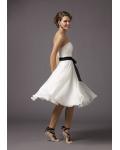 Nectarean A-line Strapless Ruching Knee-length Chiffon Bridesmaid Dresses 