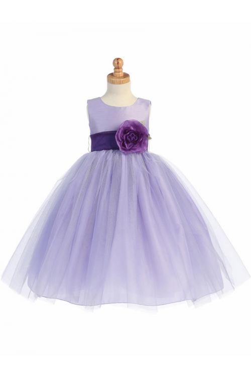 Sleeveless Tulle Baby Dresses with Flower and Bowknot