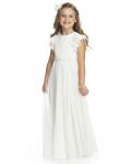 Simple Sheath/Column Straps Ruching Floor-length Chiffon Flower Girl Dresses