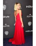 Sexy Warner Bros Golden Awards Split Long Red Chiffon Prom Dress 