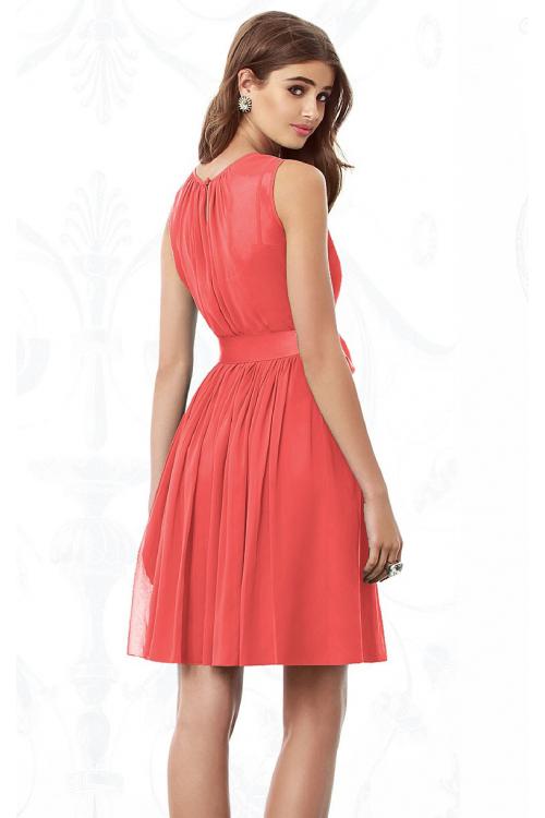 Sleeveless Jewel Knee-length None Chiffon Bridesmaid Dresses