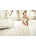 Honorable A-line Sweetheart Lace Sweep/Brush Train Tulle Wedding Dresses 
