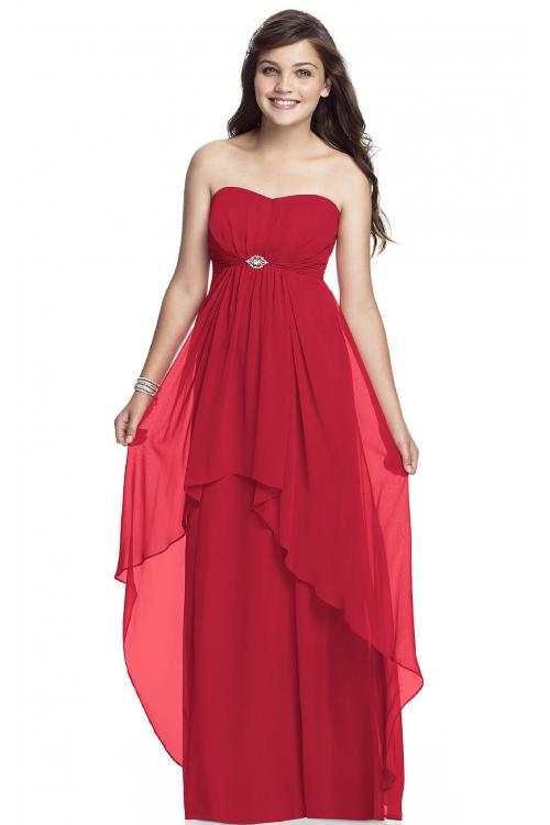 Strapless Zipper A-line Sleeveless Natural Bridesmaid Dresses