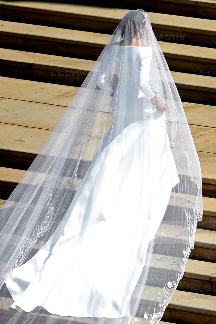  Cathedral Train Long Meghan Tulle Wedding Veils