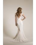 Exquisite Bateau Illusion Neck Lace Patterns Mermaid Wedding Dress 
