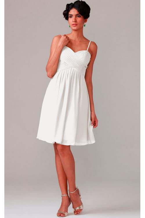 A-line Knee-length Chiffon Zipper Sleeveless Bridesmaid Dresses