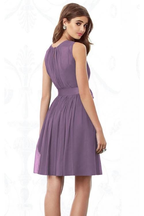 Sleeveless Jewel Knee-length None Chiffon Bridesmaid Dresses